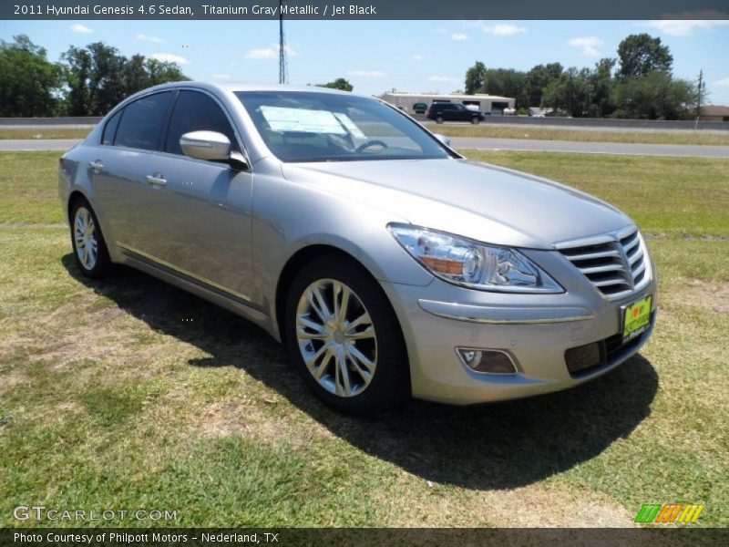 Titanium Gray Metallic / Jet Black 2011 Hyundai Genesis 4.6 Sedan