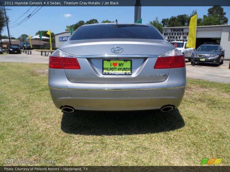 Titanium Gray Metallic / Jet Black 2011 Hyundai Genesis 4.6 Sedan