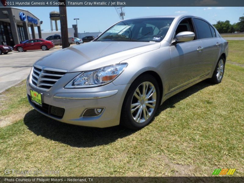 Titanium Gray Metallic / Jet Black 2011 Hyundai Genesis 4.6 Sedan