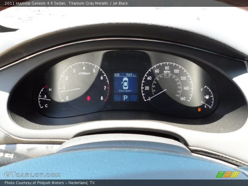 Titanium Gray Metallic / Jet Black 2011 Hyundai Genesis 4.6 Sedan