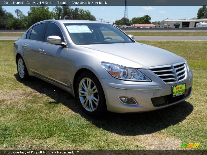 Titanium Gray Metallic / Jet Black 2011 Hyundai Genesis 4.6 Sedan