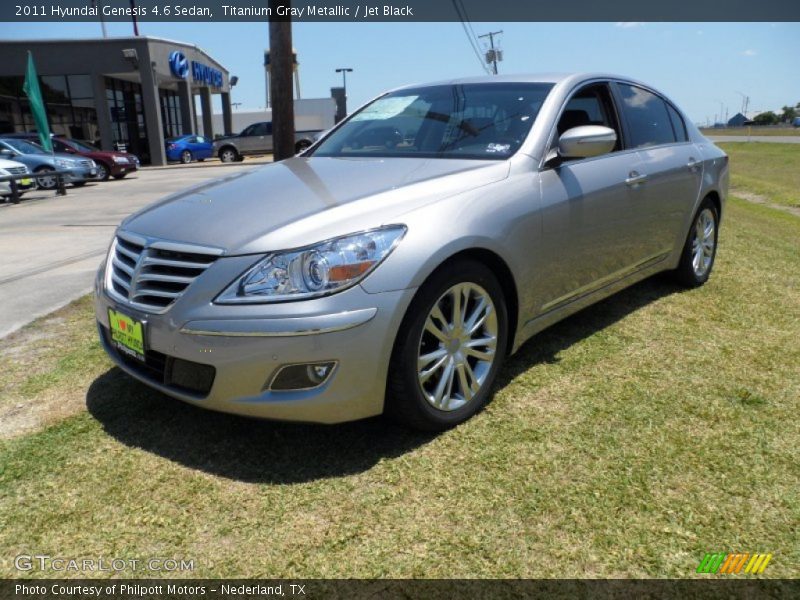 Titanium Gray Metallic / Jet Black 2011 Hyundai Genesis 4.6 Sedan
