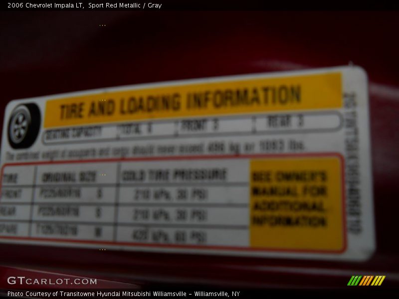 Sport Red Metallic / Gray 2006 Chevrolet Impala LT