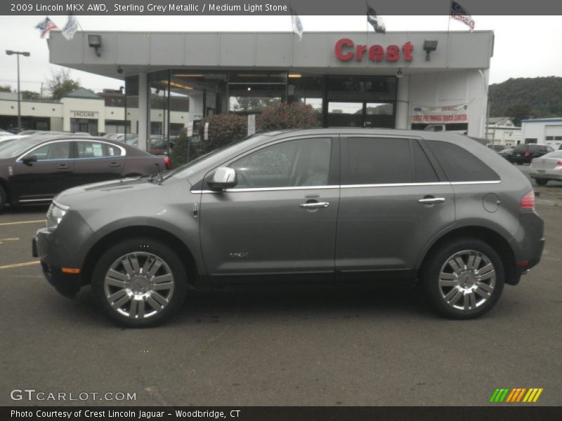 Sterling Grey Metallic / Medium Light Stone 2009 Lincoln MKX AWD
