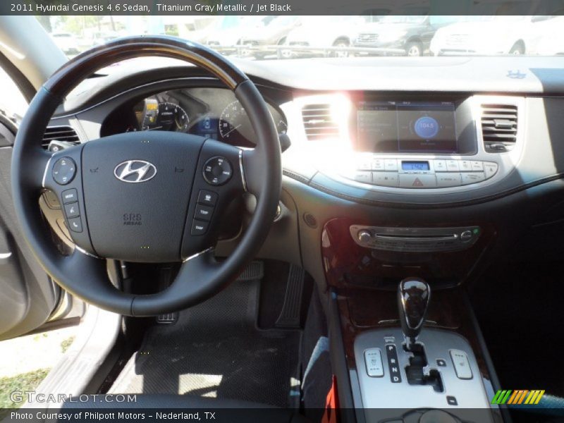 Titanium Gray Metallic / Jet Black 2011 Hyundai Genesis 4.6 Sedan