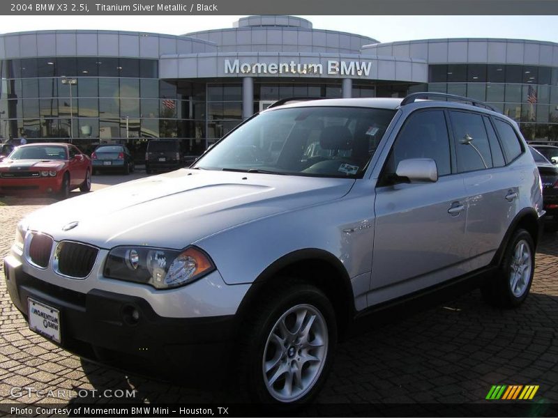 Titanium Silver Metallic / Black 2004 BMW X3 2.5i