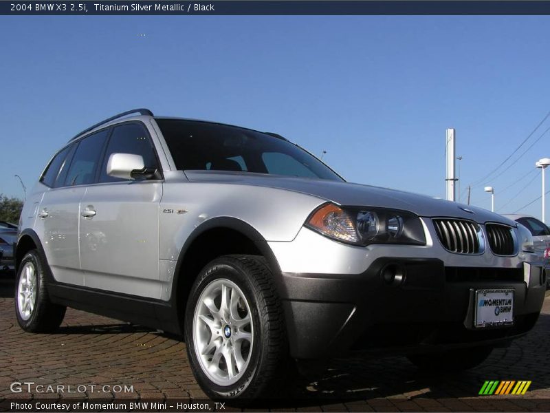 Titanium Silver Metallic / Black 2004 BMW X3 2.5i
