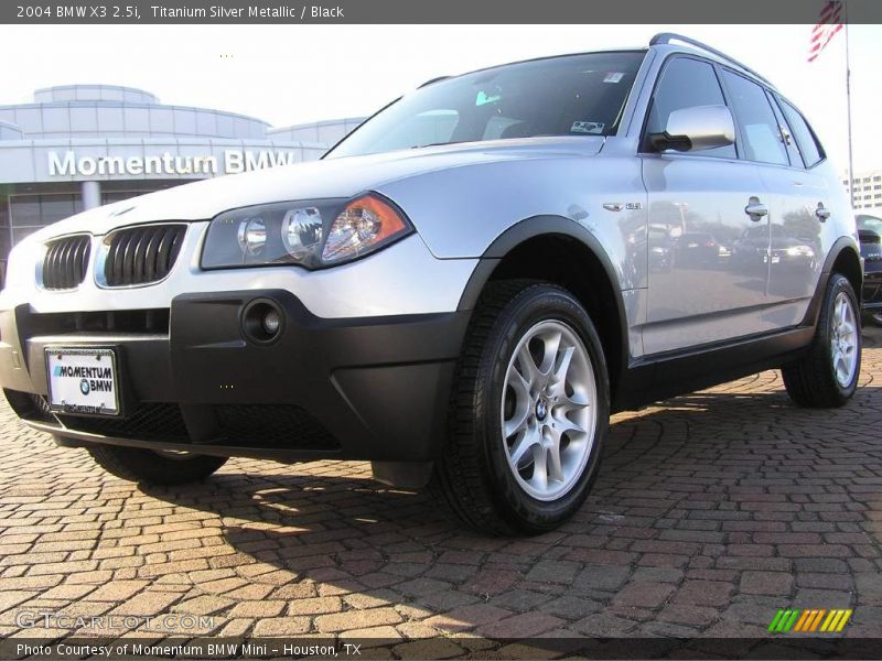 Titanium Silver Metallic / Black 2004 BMW X3 2.5i