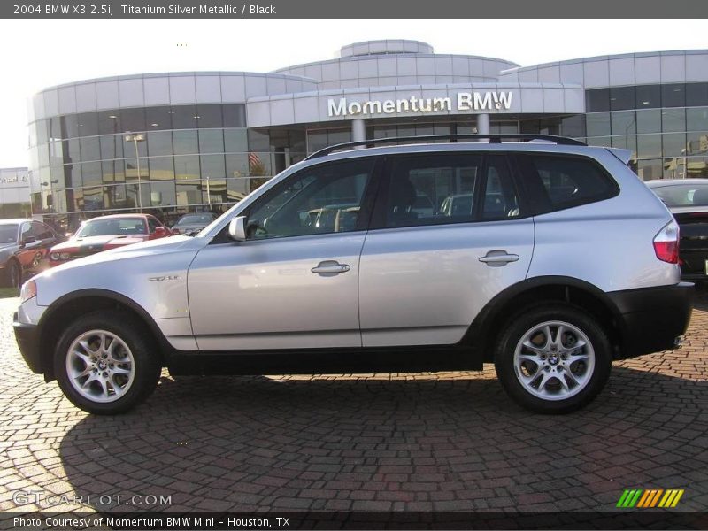 Titanium Silver Metallic / Black 2004 BMW X3 2.5i
