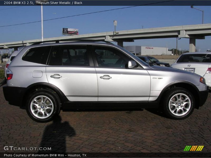 Titanium Silver Metallic / Black 2004 BMW X3 2.5i