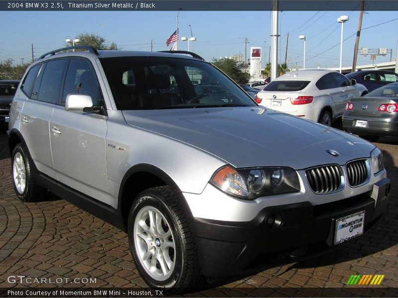 Titanium Silver Metallic / Black 2004 BMW X3 2.5i