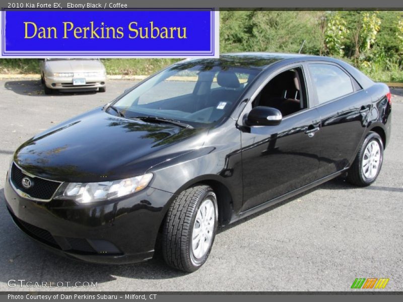 Ebony Black / Coffee 2010 Kia Forte EX