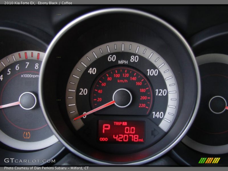 Ebony Black / Coffee 2010 Kia Forte EX