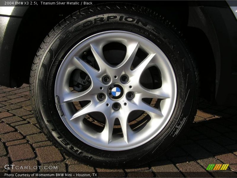 Titanium Silver Metallic / Black 2004 BMW X3 2.5i