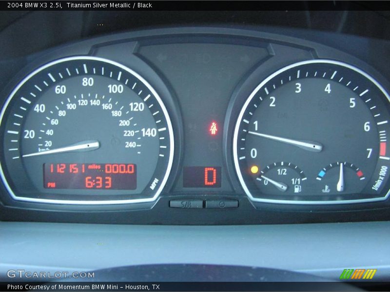 Titanium Silver Metallic / Black 2004 BMW X3 2.5i