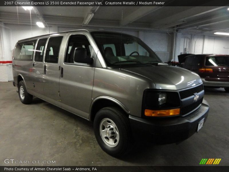 Graystone Metallic / Medium Pewter 2007 Chevrolet Express LS 3500 Extended Passenger Van