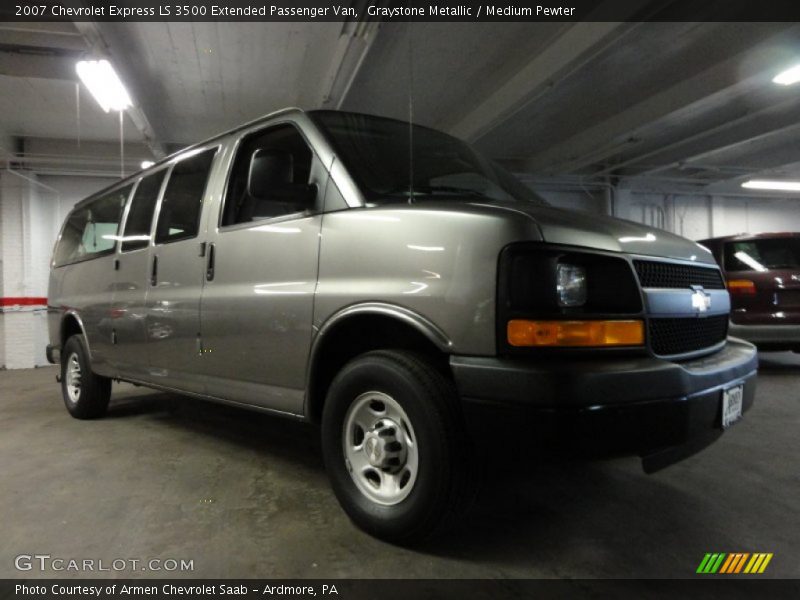 Graystone Metallic / Medium Pewter 2007 Chevrolet Express LS 3500 Extended Passenger Van