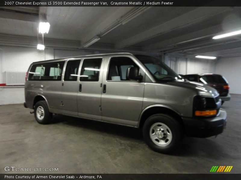 Graystone Metallic / Medium Pewter 2007 Chevrolet Express LS 3500 Extended Passenger Van