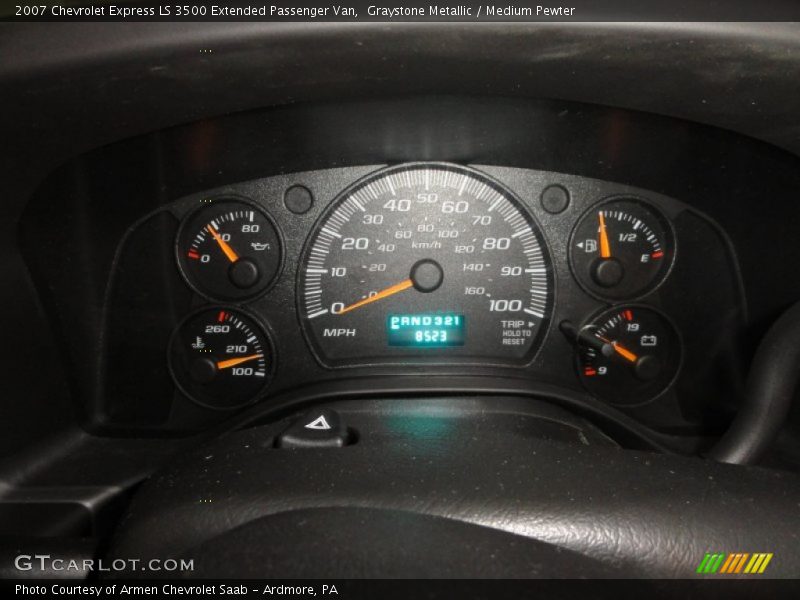 Graystone Metallic / Medium Pewter 2007 Chevrolet Express LS 3500 Extended Passenger Van