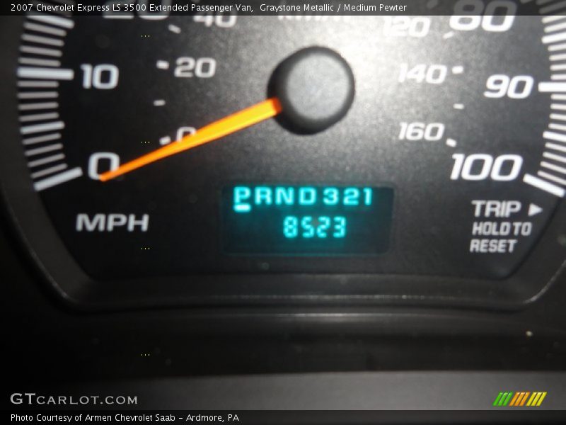 Graystone Metallic / Medium Pewter 2007 Chevrolet Express LS 3500 Extended Passenger Van