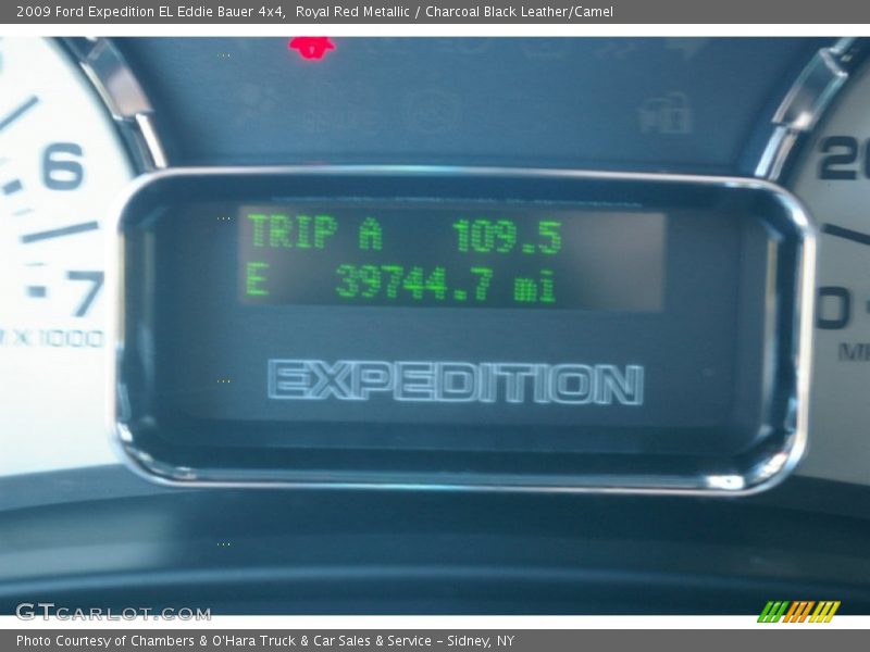 Royal Red Metallic / Charcoal Black Leather/Camel 2009 Ford Expedition EL Eddie Bauer 4x4