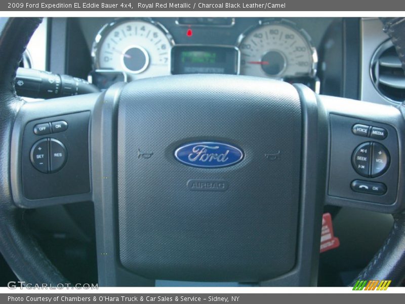 Royal Red Metallic / Charcoal Black Leather/Camel 2009 Ford Expedition EL Eddie Bauer 4x4