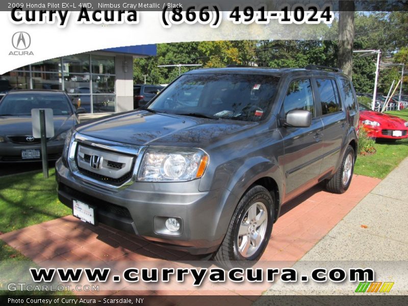 Nimbus Gray Metallic / Black 2009 Honda Pilot EX-L 4WD