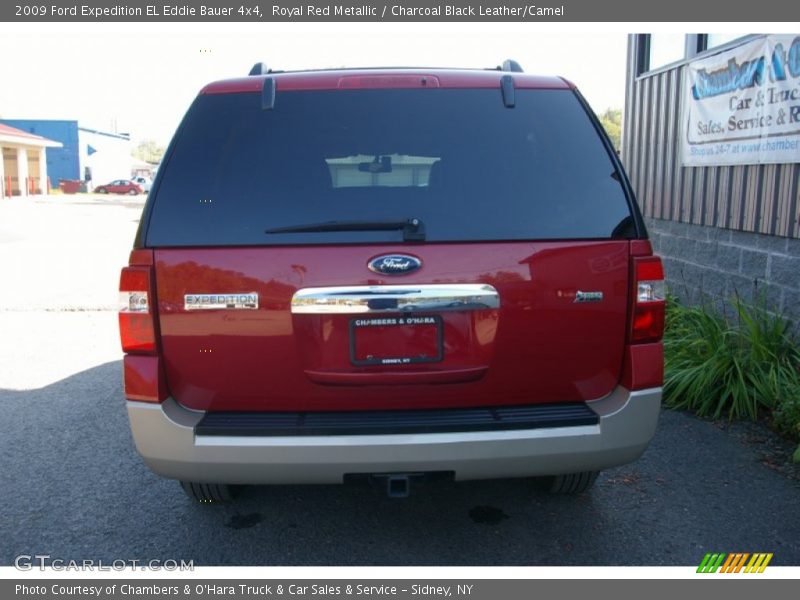 Royal Red Metallic / Charcoal Black Leather/Camel 2009 Ford Expedition EL Eddie Bauer 4x4