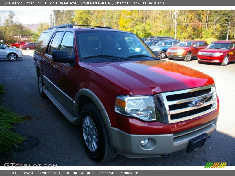 Royal Red Metallic / Charcoal Black Leather/Camel 2009 Ford Expedition EL Eddie Bauer 4x4