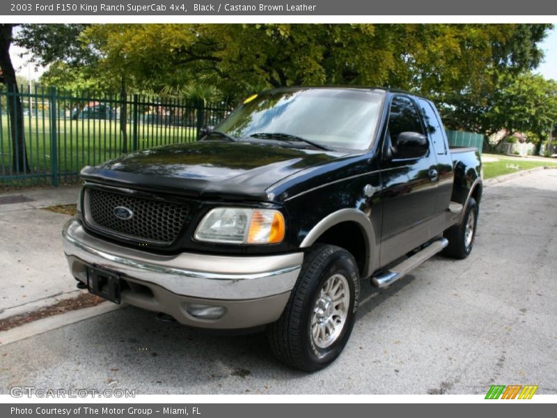 Black / Castano Brown Leather 2003 Ford F150 King Ranch SuperCab 4x4