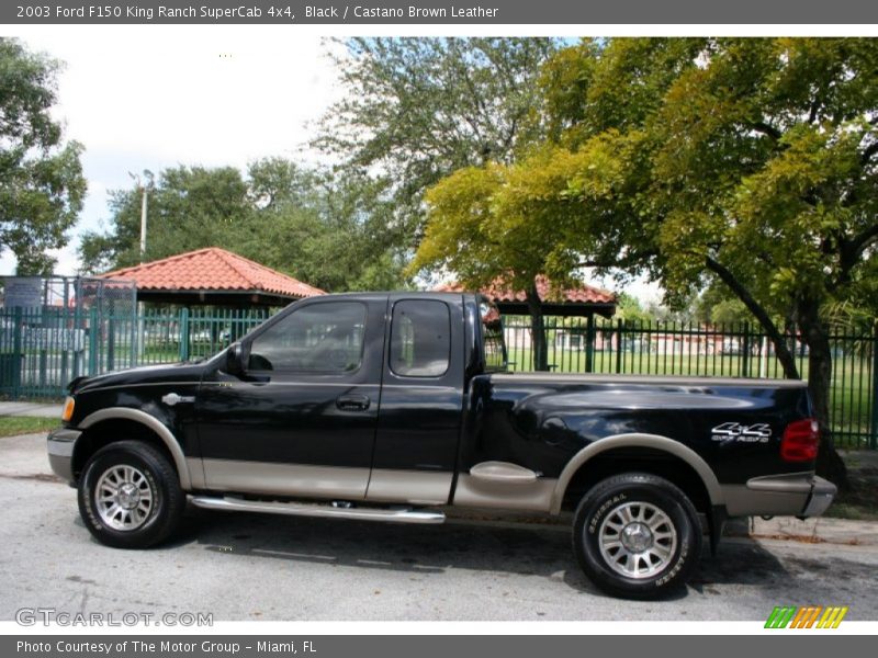 Black / Castano Brown Leather 2003 Ford F150 King Ranch SuperCab 4x4