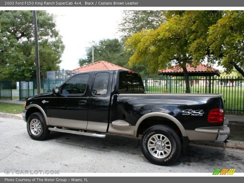 Black / Castano Brown Leather 2003 Ford F150 King Ranch SuperCab 4x4
