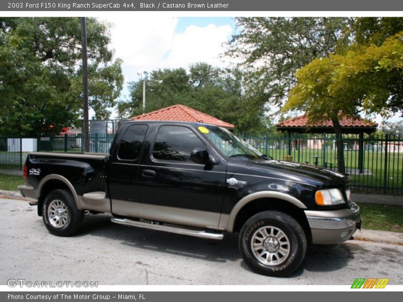 Black / Castano Brown Leather 2003 Ford F150 King Ranch SuperCab 4x4