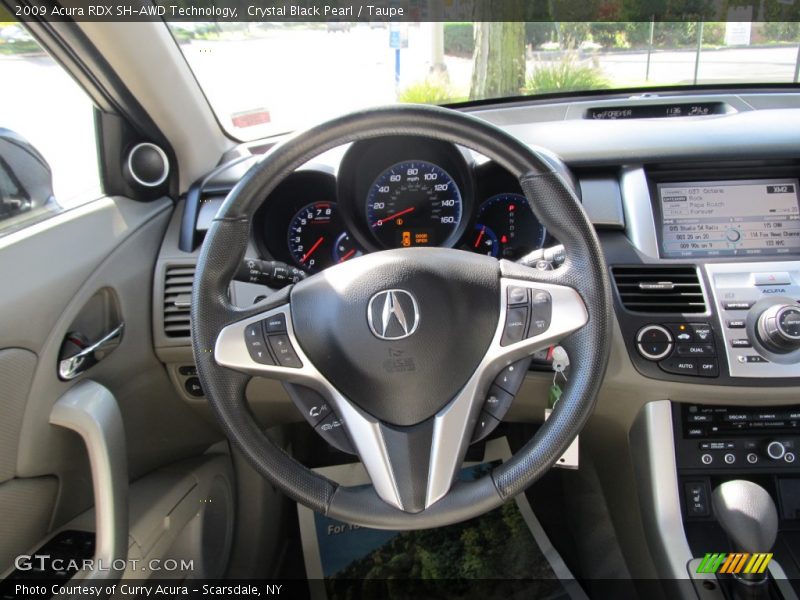 Crystal Black Pearl / Taupe 2009 Acura RDX SH-AWD Technology
