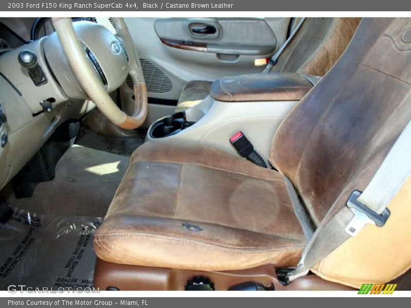 Black / Castano Brown Leather 2003 Ford F150 King Ranch SuperCab 4x4