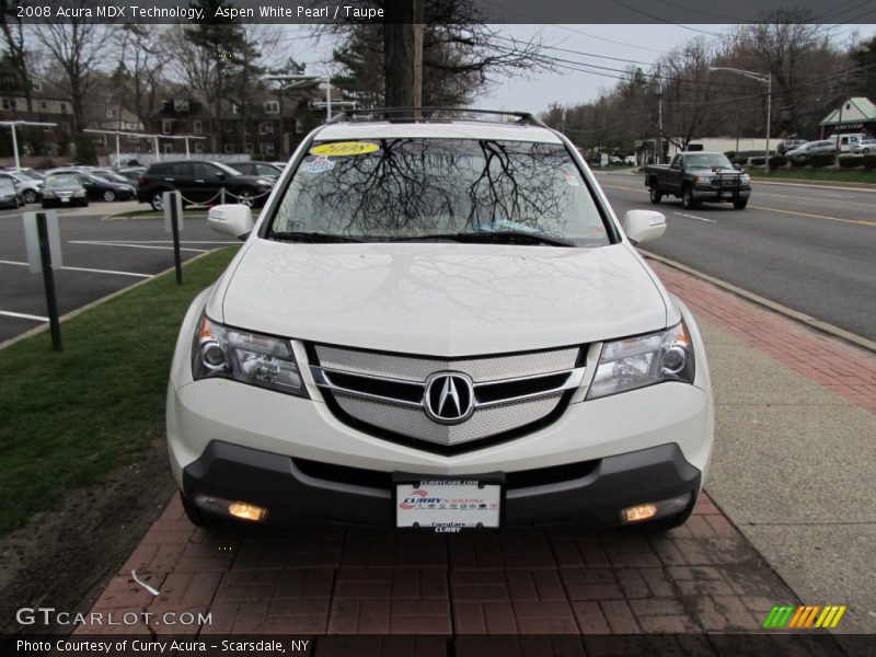 Aspen White Pearl / Taupe 2008 Acura MDX Technology