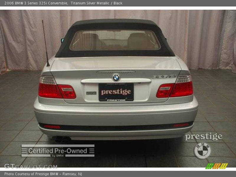 Titanium Silver Metallic / Black 2006 BMW 3 Series 325i Convertible