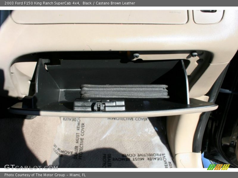 Black / Castano Brown Leather 2003 Ford F150 King Ranch SuperCab 4x4