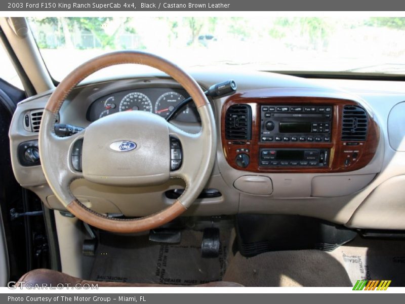 Black / Castano Brown Leather 2003 Ford F150 King Ranch SuperCab 4x4