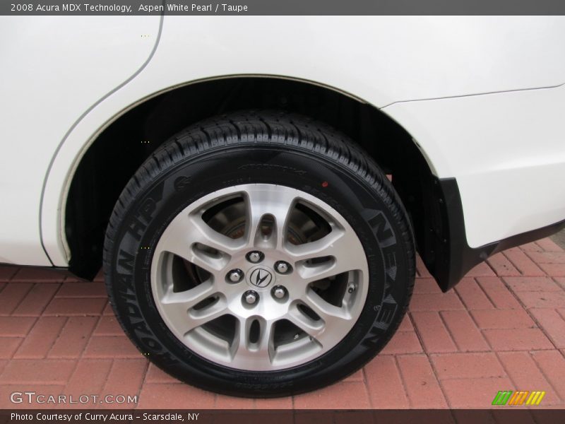 Aspen White Pearl / Taupe 2008 Acura MDX Technology