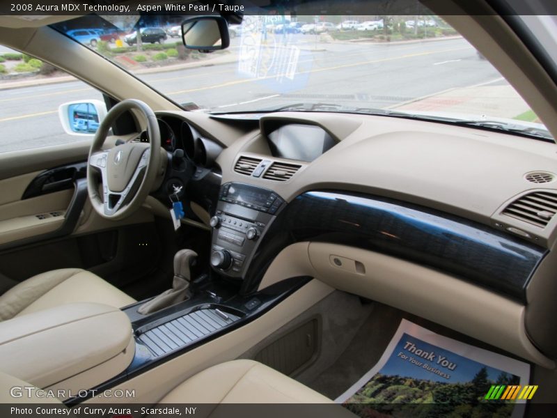 Aspen White Pearl / Taupe 2008 Acura MDX Technology