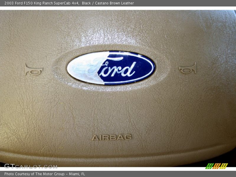 Black / Castano Brown Leather 2003 Ford F150 King Ranch SuperCab 4x4
