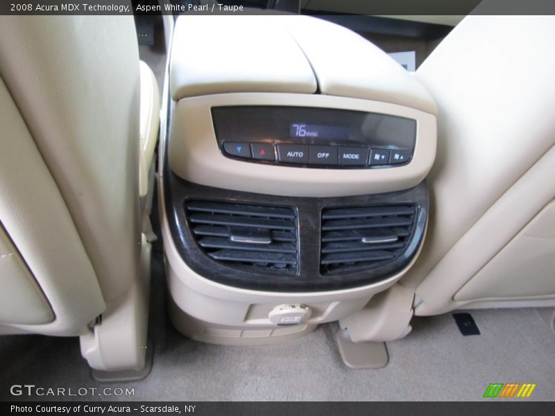 Aspen White Pearl / Taupe 2008 Acura MDX Technology