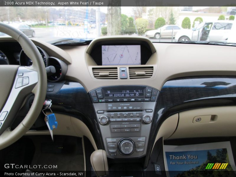 Aspen White Pearl / Taupe 2008 Acura MDX Technology