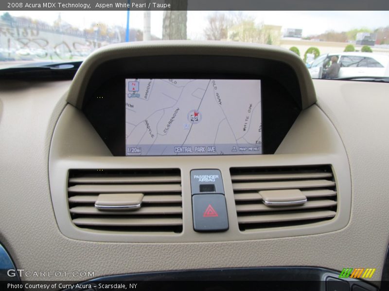 Aspen White Pearl / Taupe 2008 Acura MDX Technology