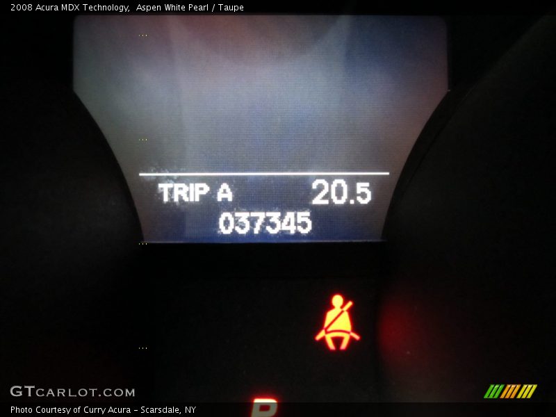 Aspen White Pearl / Taupe 2008 Acura MDX Technology