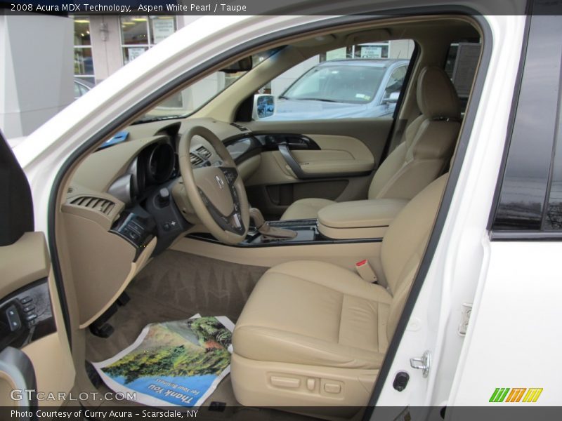 Aspen White Pearl / Taupe 2008 Acura MDX Technology