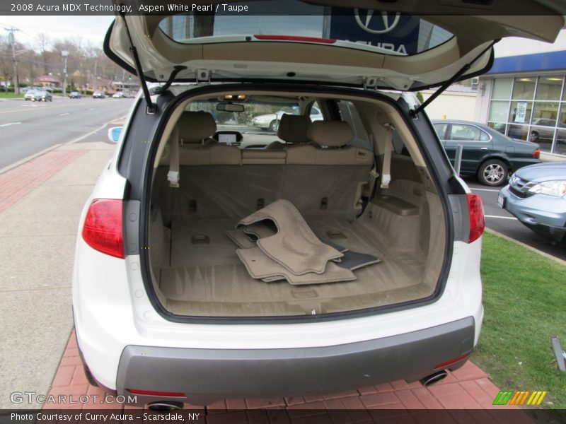 Aspen White Pearl / Taupe 2008 Acura MDX Technology
