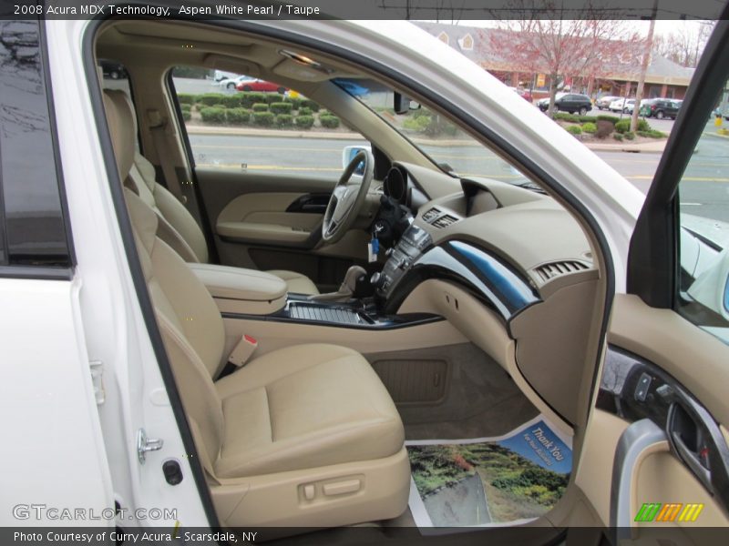 Aspen White Pearl / Taupe 2008 Acura MDX Technology
