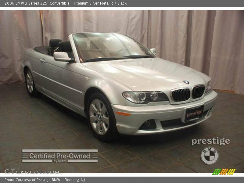 Titanium Silver Metallic / Black 2006 BMW 3 Series 325i Convertible